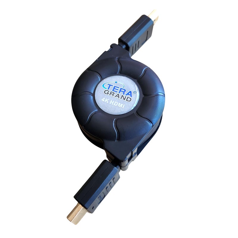 Tera Grand Premium 4K High-Speed HDMI 2.0 Retractable Cable, Extends up to 4.25 feet - Supports 4K Ultra HD, 3D, ARC, HDR, and Ethernet Channel - Image 1